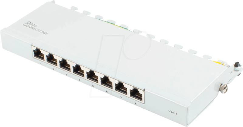 GC N0111 - Patchpanel, 8-Port, Cat.6, 0,5 HE von GOOD CONNECTIONS