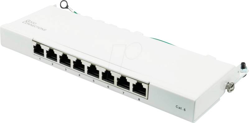 GC N0113 - Patchpanel, 8-Port, Cat.6, 0,5 HE von GOOD CONNECTIONS