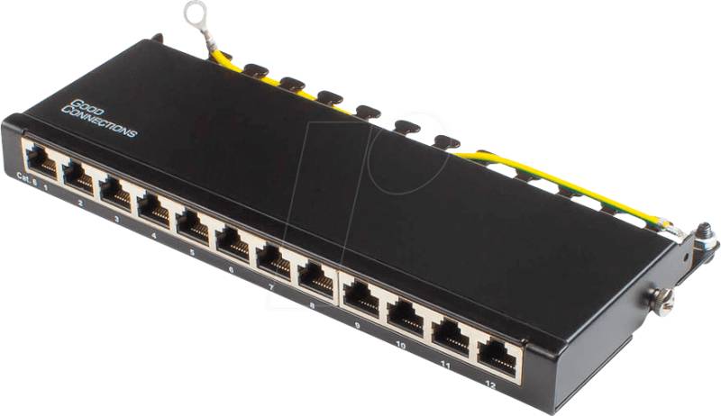 GC N0115 - Patchpanel, 12-Port, Cat.6, 0,5 HE von GOOD CONNECTIONS