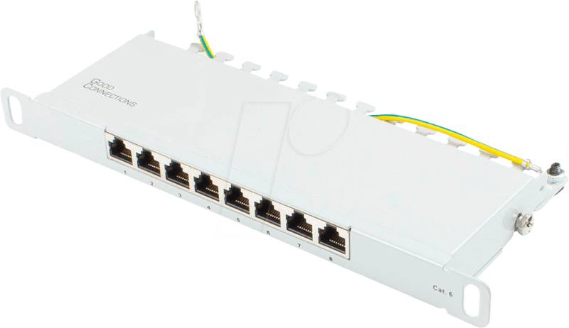 GC N0123 - Patchpanel 10'', 8-Port, Cat.6, 0,5 HE von GOOD CONNECTIONS