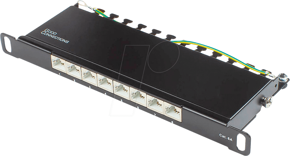 GC N0130 - Patchpanel 10'', 8-Port, Cat.6a, 0,5 HE von GOOD CONNECTIONS