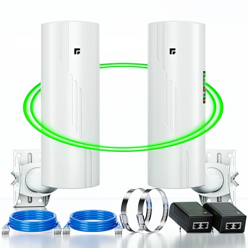 5 GHz kabellose Brücke, 2 Einheiten, vorkonfiguriert, große Reichweite, hohe Verstärkung, P2P, 3 km, 2 Stück von GOOD STORY