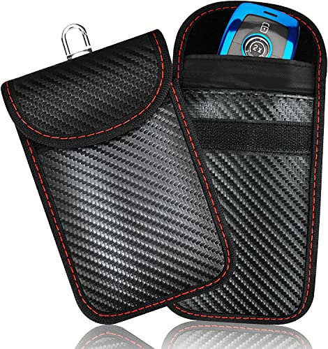 GOODEN ATIM Verbesserte Faraday-Tasche für Schlüsselanhänger (2 Stück), Premium-Faraday-Schlüsselanhänger-Schutz, RFID-Signalblockierung, Auto-Sicherheitsschutztasche, Anti-Hacking-Case-Blocker von GOODEN ATIM