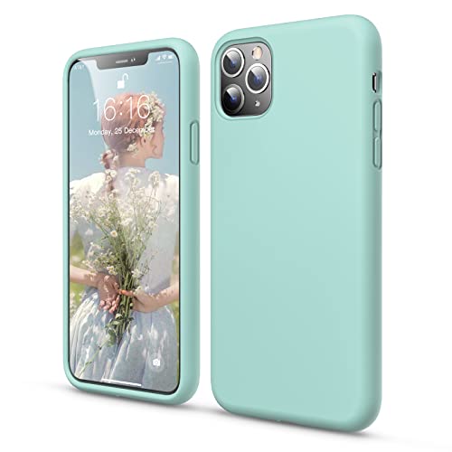 GOODVISH Hülle Kompatibel mit iPhone 11 Pro Max | Liquid Silicone Hülle mit Weiche Mikrofaser Lining | Kameraschutz und Bildschirmschutz |Stoßfeste Handyhülle für iPhone 11 Pro Max 6,5 Zoll Meeresgrün von GOODVISH