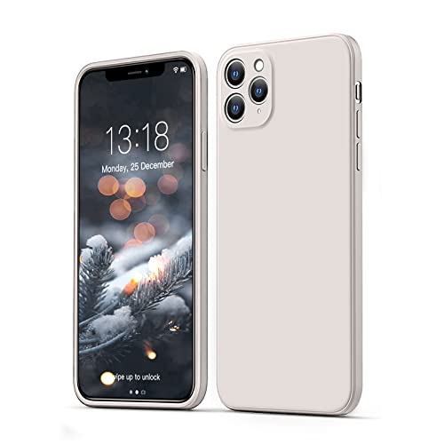 GOODVISH Hülle Kompatibel mit iPhone 11 Pro Max| Ultra dünn Liquid Silicone Hülle | Kameraschutz und Bildschirmschutz | 360° Voll abgedeckte stoßfeste Handyhülle für iPhone 11Pro Max-Steingrau von GOODVISH