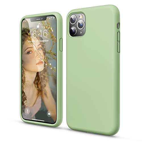 GOODVISH Hülle Kompatibel mit iPhone 11 Pro | Ultra dünn Liquid Silicone Hülle | Kameraschutz und Bildschirmschutz | 360° Voll abgedeckte stoßfeste Handyhülle für iPhone 11Pro -5,8 Zoll | Matcha Grün von GOODVISH