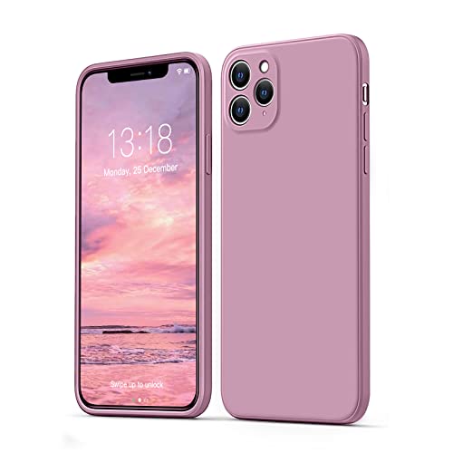 GOODVISH Hülle Kompatibel mit iPhone 11 Pro | Ultra dünn Liquid Silicone Hülle | Kameraschutz und Bildschirmschutz | 360° Voll abgedeckte stoßfeste Handyhülle für iPhone 11Pro -5,8 Zoll-Pink Lila von GOODVISH