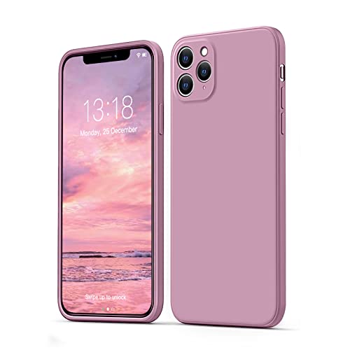 GOODVISH Hülle Kompatibel mit iPhone 11 Pro, Ultra Dünn Liquid Silicone Hülle, Kameraschutz und Bildschirmschutz, 360° Voll abgedeckte stoßfeste Handyhülle für iPhone 11Pro 5,8 Zoll-Pink Lila von GOODVISH