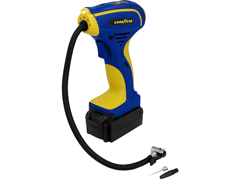 GOODYEAR 10727 Akku Handkompressor, Blau,Gelb von GOODYEAR