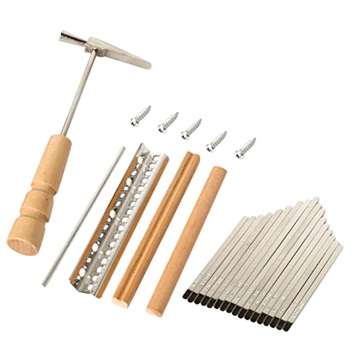 GOOHOCHY 1 Satz 17 Zubehör für Daumenklaviere Tasten Kalimba Zubehör Kalimba-DIY-Set Stimmhammer für Kalimba Schlüssel Finger Musical daumen klavier DIY zubehör kalimba DIY liefert Metall von GOOHOCHY