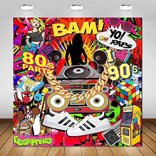 Hip Hop 80S 90S Party Backdrop Retro Graffiti Wand Fotokabine Geburtstag Banner Dekoration Disco DJ Musik Thema Hintergrund 240X180cm Vinyl Hip Hop 80S 90S Party Backdrop Retro Graffiti Wand Fotokabine Geburtstag Banner Dekoration Disco DJ Musik Thema Hintergrund 240X180cm Vinyl von GOOOOODS
