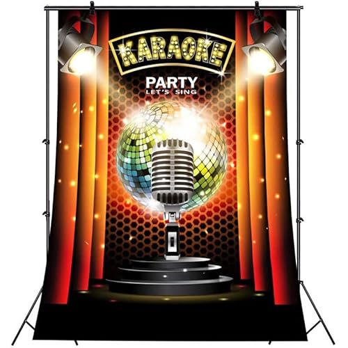 Karaoke Party Kulisse Nachtshow Mikrofon Karaoke Thema Hintergrund für Fotografie Karaoke Geburtstagsfeier Wand Poster Banner 180X120cm Karaoke Party Kulisse Nachtshow Mikrofon Karaoke Thema Hintergrund für Fotografie Karaoke Geburtstagsfeier Wand Poster Banner 180X120cm von GOOOOODS