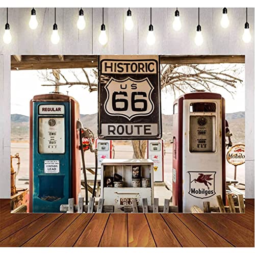 West Tankstelle Route 66 Landschaft Fotohintergrund Fotografisch Retro Fotohintergrund für Fotostudio Vinyl 8x6ft 60s 70s 80s 300x200cm West Tankstelle Route 66 Landschaft Fotohintergrund Fotografisch Retro Fotohintergrund für Fotostudio Vinyl 8x6ft 60s 70s 80s 300x200cm von GOOOOODS