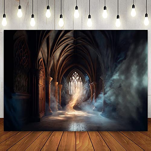 Zauberer Zauberschule Gothic Dark Castle Fotografie Hintergrund für Kinder, Jungen, Mädchen, Geburtstagsfeier, Halloween, Schwarz, Vinyl, 300x200cm Zauberer Zauberschule Gothic Dark Castle Fotografie Hintergrund für Kinder, Jungen, Mädchen, Geburtstagsfeier, Halloween, Schwarz, Vinyl, 300x200cm von GOOOOODS