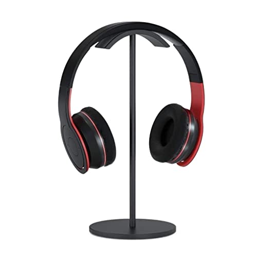 GOOPEEG Kopfhörer Ständer Schreibtisch Zubehör U-Type Arc Aluminium Kopfhörerständer Rack Stabiler Gaming-Headset-Halter Kopfhörer-Rack Rutschfestes Silikon-Pad Gaming Headsets(Black) von GOOPEEG