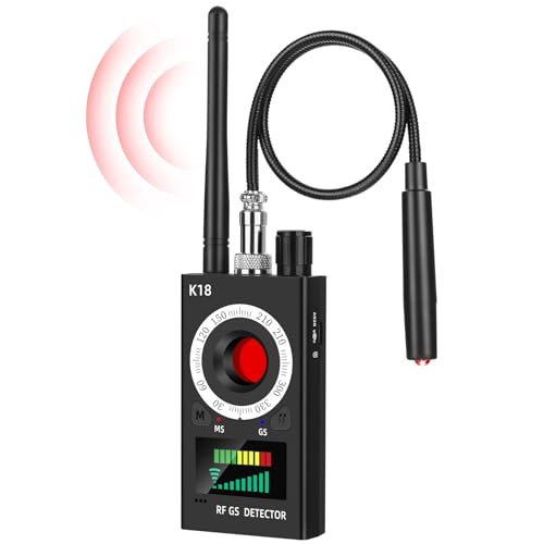 GOOPOOL Wanzen Detektor - K18 Versteckte Kamera Detektor, Hidden Camera Detector, Kamera Finder Detektor, GPS Spy Finder, Anti Spy Anti-Aufnahme Detektoren für Heim Büro Hotel von GOOPOOL