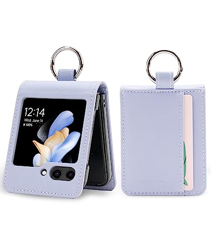 GOOSPERY Basic Diary Kompatibel mit Samsung Galaxy Z Flip 5 Hülle, Kartenhalter, Taschenaufbewahrung, Premium PU Leder, Schlüsselanhänger Wallet Cover - Lavendel von GOOSPERY