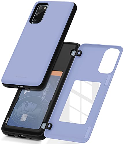 GOOSPERY Galaxy S20 Wallet Case mit Kartenhalter, Schutzhülle Dual Layer Bumper Handyhülle (Flieder Lila) von GOOSPERY
