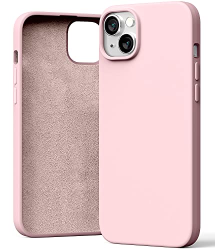 GOOSPERY Liquid Silicone Case Compatible with iPhone 14 Plus (6.7 inch), Silky-Soft Touch Full Body Protection Shockproof Cover Case with Soft Microfiber Lining - Pink von GOOSPERY