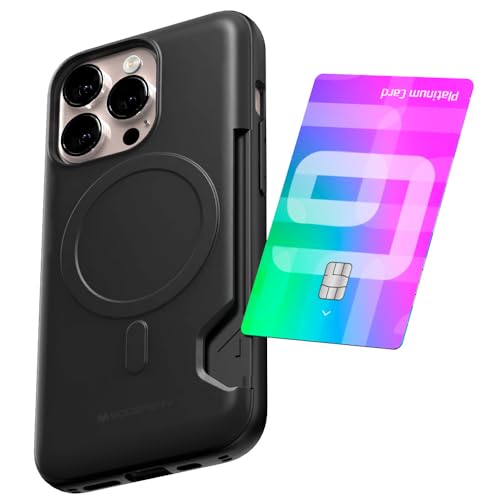 GOOSPERY Mag Bumper kompatibel mit iPhone 13 Pro, kompatibel mit Magsafe, Kartenhalter, Brieftasche, schützende, zweilagige, stabile Handy-Rückseite, Schwarz GOOSPERY Mag Bumper kompatibel mit iPhone 13 Pro, kompatibel mit Magsafe, Kartenhalter, Brieftasche, schützende, zweilagige, stabile Handy-Rückseite, Schwarz von GOOSPERY