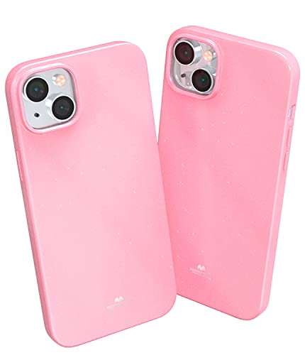 Goospery Pearl Jelly Designed for iPhone 14 Plus, Vivid Color with Light Shimmer Jewel Effects Glitter Sparkles Shine Look Slim Thin TPU Rubber Back Cover - Pink von GOOSPERY