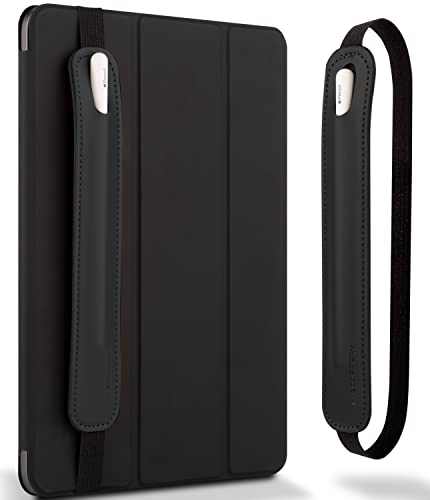 Goospery Stifthalter, kompatibel mit Apple Pencil (1. & 2. Generation), Sling Sleeve PU-Leder, Taschenzubehör, elastisches Band, passend für iPad 8. 7. Mini 5. / Notebook / Tablets, Schwarz von GOOSPERY