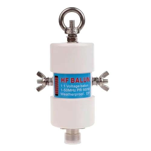 Kurzwellen-Radio-Balun-Antenne, 1:1, Balun-Spannung, 1-50 MHz, 500 Watt, Balun-Ham-Antenne mit UHF-Buchse (SO-239) Anschluss (wasserdichte DIY-Antenne) von GOOZEEZOO