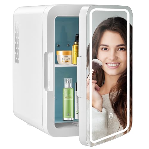 GOPLUS 2 in 1 Mini Kühlschrank mit LED Spiegel, 10 L AC/DC Fridge mit Kühl- & Heizfunktion & 3 Helligkeiten, Tragbarer Kühlschrank mit Abnehmbaren Ablagen für Skincare, Kosmetik & Getränke GOPLUS 2 in 1 Mini Kühlschrank mit LED Spiegel, 10 L AC/DC Fridge mit Kühl- & Heizfunktion & 3 Helligkeiten, Tragbarer Kühlschrank mit Abnehmbaren Ablagen für Skincare, Kosmetik & Getränke von GOPLUS