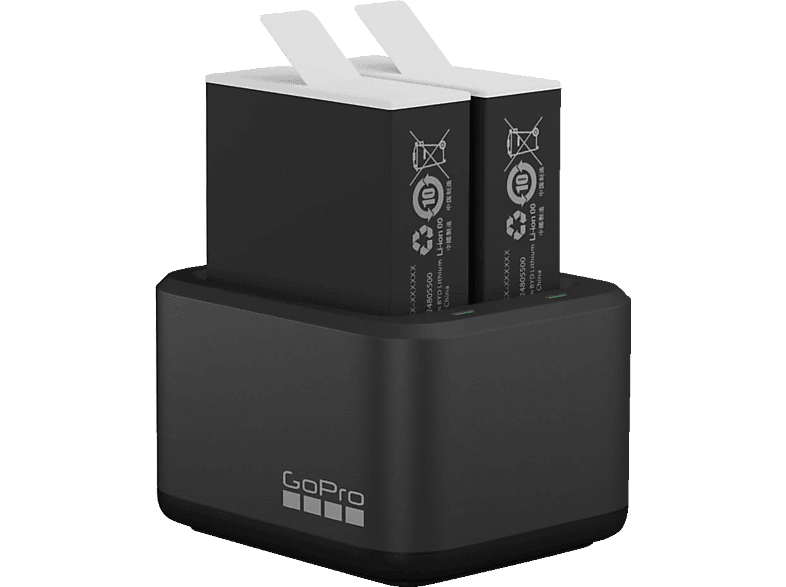 GOPRO Dual Battery Charger und Enduro Batterie für Hero9/10, Ladegerät Akku, Black von GOPRO