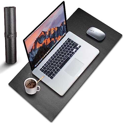 GORESE Schreibtischunterlage PU Leder, Schreibunterlage Schreibtisch Unterlage Schreibtischmatte - Große Mauspad Rutchfeste Unterlagenmatte Desk Mat für Büro und Zuhaus (60 x 30cm) von GORESE