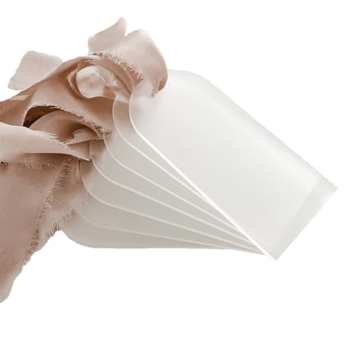 GOSIA 50 Stück leere Hochzeitskarten aus Acryl, gefrostet, transparenter Bogen, Geschenkanhänger, Namensschild, Tischkarte, Basteln, Ortsmarke für Party GOSIA 50 Stück leere Hochzeitskarten aus Acryl, gefrostet, transparenter Bogen, Geschenkanhänger, Namensschild, Tischkarte, Basteln, Ortsmarke für Party von GOSIA