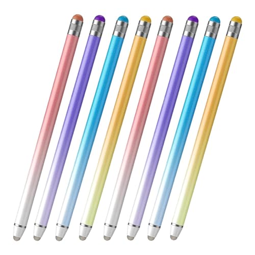 GOSIA Packung mit 8 Eingabestiften für Touchscreens, kapazitiver 2-in-1-Präzisionsstift mit Eingabestift, hohe Empfindlichkeit, doppeltes Ende von GOSIA