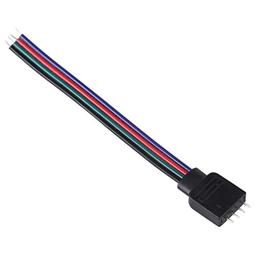 20-teiliges RGB-LED-Lichtleisten-Verlängerungskabel 4-poliger Stecker PVC-Stecker Buchsen Kabel LED-Lichterketten Zubehör (3,9 Zoll)(Männlich) von GOTOTOP
