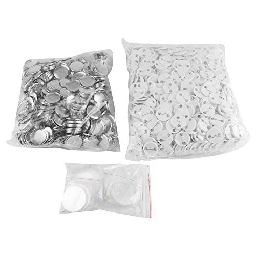 Button-Abzeichen, DIY blanko Pin Badge Button Parts Consumables for Pro Button Maker (1000 Stück, 32mm) von GOTOTOP