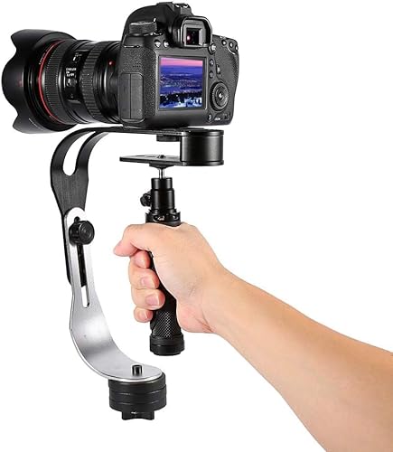 GOTOTOP Handheld Video Stabilisator Kamera Halter Handgriff Stabilisator für Handy Kamera DSLR Camcorder (Schwarz) Camcorder Halterung von GOTOTOP