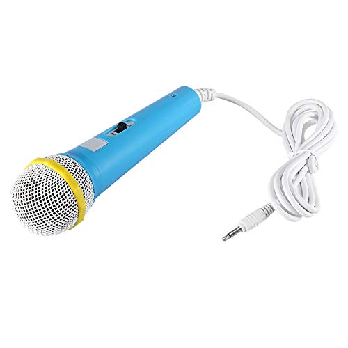 GOTOTOP Kabelgebundenes Kinder Karaoke Mikrofon Lautsprecher mit 3,5 mm Klinkenstecker für Kinder Erwachsene Geburtstagsfeier KTV(Blau) von GOTOTOP