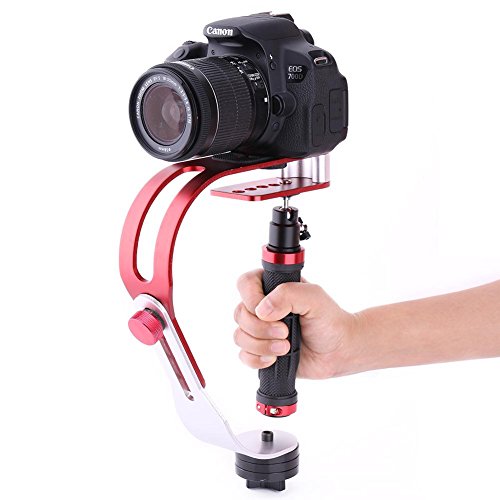 GOTOTOP Handheld Gimbal Stabilisator, Aluminium, Rot, für SLR, DSLR, Camcorder, Video-Recorder, 1/4"-20 Gewinde oder Schuhschiene von GOTOTOP