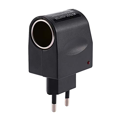 KFZ Netzadapter Leistungswandler AC auf DC KFZ Netzteil 220V auf 12V Zigarettenanzünder Autostecker Adapter Steckdose auf Netz, 500 mA, Schwarz von GOTOTOP