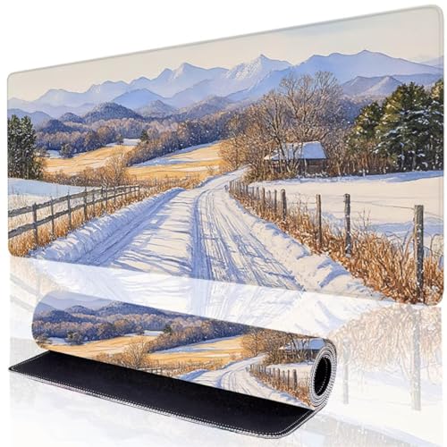 Mauspad Gelb Gaming Mousepad XXL 900 x 300 mm, Wasserdicht Schreibtischunterlage Winter, Verbessert Präzision und Geschwindigkeit, Genähten Kanten Desk Mat für PC Zubehör Gaming Schreibtisch Deko OD-6 Mauspad Gelb Gaming Mousepad XXL 900 x 300 mm, Wasserdicht Schreibtischunterlage Winter, Verbessert Präzision und Geschwindigkeit, Genähten Kanten Desk Mat für PC Zubehör Gaming Schreibtisch Deko OD-6 von GOUFEENG
