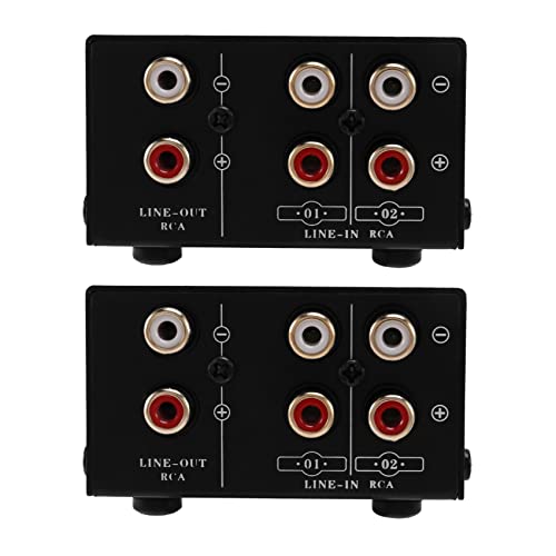 GOURIDE 2 x 2 in 1 Out oder 1 in 2 Out Audio Signal Selector, Switcher, Lautsprecher, Audio Source, Switcher, RCA Interface von GOURIDE
