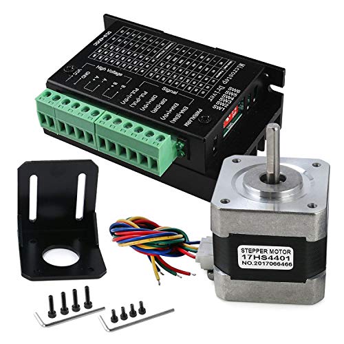 GOURIDE TB6600 4A 9-42V Schrittmotor Treiber CNC Controller mit Schrittmotor Nema 17 bipolar 1.7A 40N.Cm Haltedrehmoment und Motorhalterung für 3D Drucker Hobby CNC Router GOURIDE TB6600 4A 9-42V Schrittmotor Treiber CNC Controller mit Schrittmotor Nema 17 bipolar 1.7A 40N.Cm Haltedrehmoment und Motorhalterung für 3D Drucker Hobby CNC Router von GOURIDE