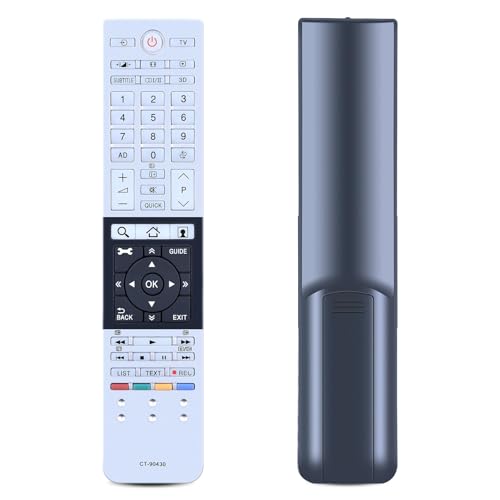 GOUYESHO CT-90429 CT-90430 Ersatzfernbedienung für Toshiba 4K TV Kompatibel mit 32L4353D 32L6353DG 39L4300U 40L3775D 40L6363DG 40L7335DG 50L4353RK 50L7333DF 50L7363DG 58L7363RB 58L9300VM 65L9363DG GOUYESHO CT-90429 CT-90430 Ersatzfernbedienung für Toshiba 4K TV Kompatibel mit 32L4353D 32L6353DG 39L4300U 40L3775D 40L6363DG 40L7335DG 50L4353RK 50L7333DF 50L7363DG 58L7363RB 58L9300VM 65L9363DG von GOUYESHO