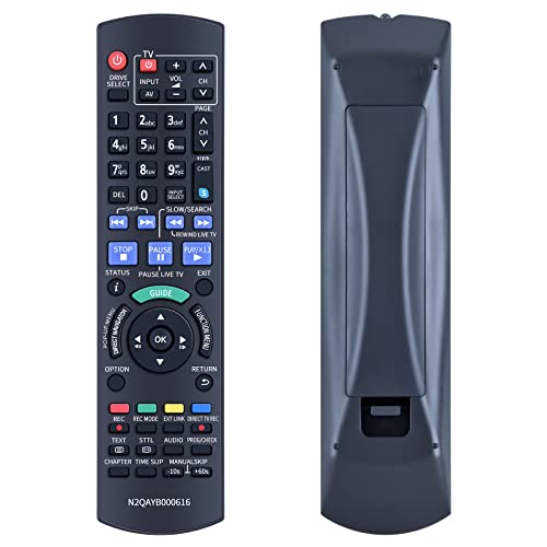 GOUYESHO N2QAYB000616 Ersatz Fernbedienung Kompatibel mit Passend für Panasonic Blu-ray Disc Recorder IR6 DMR-BST700 DMR-BST700EG DMR-BWT700EC DMR-BST701 DMR-BST800 DMR-BWT800 DMRBST700 DMRBST800 von GOUYESHO