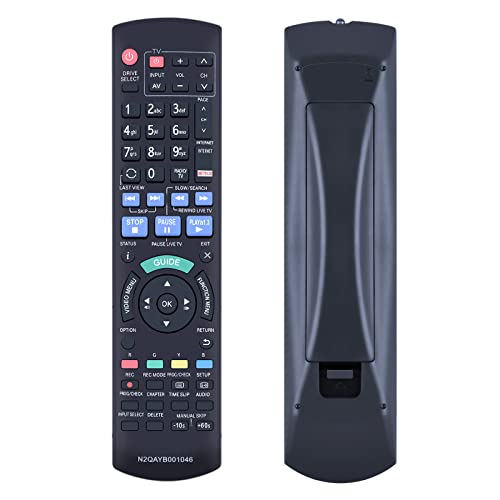 GOUYESHO N2QAYB001046 Ersatz Fernbedienung Passend für Panasonic DVD Blu-ray Recorder DMR-BCT720 DMR-BCT750 DMR-BCT755 DMR-BCT850 DMR-BCT855 DMR-BCT950 DMR-BST755 DMR-BST850 DMR-BWT735 von GOUYESHO