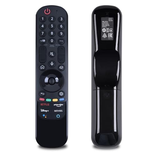 GOUYESHO Neu MR21GA Ersatz Voice Fernbedienung Passend für LG Smart UHD OLED QNED TV 50NANO77ZPA 55NANO80UPA 60UP7670PUB 75NANO75UPA 75QNED90UPA 82UP8770PUA mit Netflix Prime Video und Movies Tasten von GOUYESHO