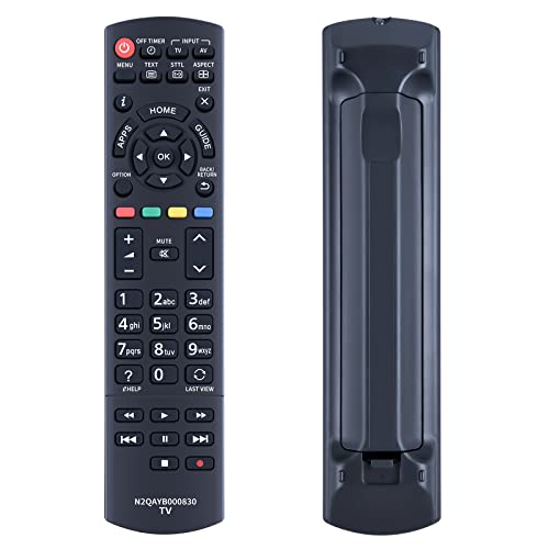 Neu N2QAYB000830 Fernbedienung für Panasonic Smart TV, Kompatibel mit TX-L24XW6 TX-L32BL6B TX-L39E6BK TX-39ASW504 TX-L42E6EK TX-42AS500E TX-L42E6YK TX-50AS500Y TX-L50BLW6 von GOUYESHO