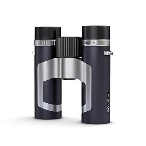 GoView ZOOMR 8x26 kleines, leichtes Fernglas (8-Fach Zoom, Magnesiumgehäuse, inkl. Smartphone-Adapter & Zubehör) Phantom Schwarz von GoView
