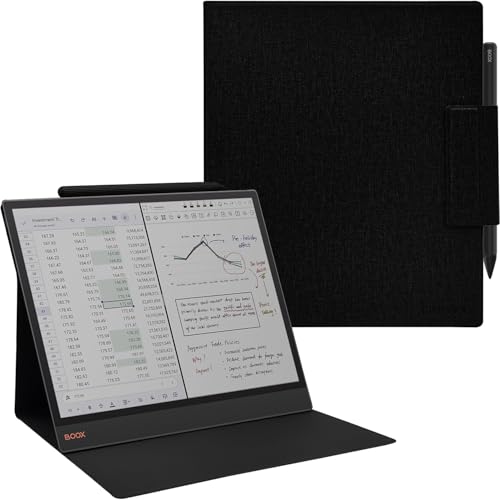 GOVTVA Magnetische Schutzhülle mit Standfunktion für Onyx Boox Tab X C 13.3 Color/Boox Note Max 13.3 (2025/2024), ultradünn, leicht, Leder, mit magnetischer Stiftschnalle, automatischer Schlaf von GOVTVA