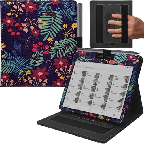 GOVTVA Schutzhülle mit doppeltem Ständer für 17,8 cm (7 Zoll) Onyx Boox Go 7 / Boox Tablet Go Color 7 (Gen II/Gen I 2025/2024), Boox Page Cover mit automatischer Sleep&Wake/Doppel-Handschlaufe von GOVTVA