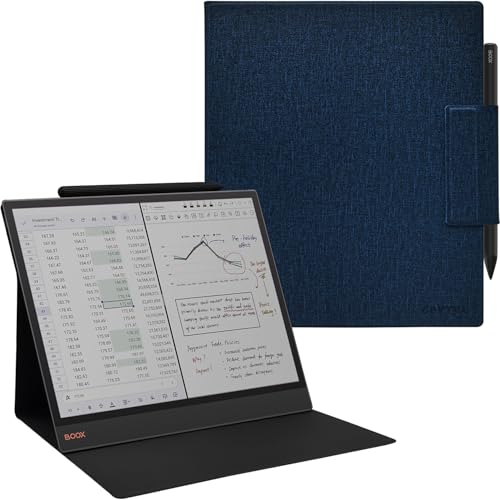 GOVTVA Schutzhülle mit magnetischem Ständer für Onyx Boox Tab X C 13.3 Color/Boox Note Max 13.3 (2025/2024), ultradünn, leicht, Leder, mit magnetischer Stiftschnalle, automatischer Schlaf-/Wachmodus von GOVTVA